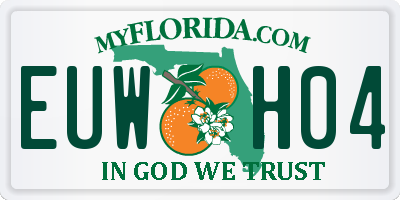 FL license plate EUWH04