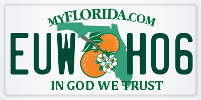 FL license plate EUWH06