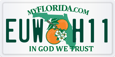 FL license plate EUWH11