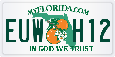FL license plate EUWH12