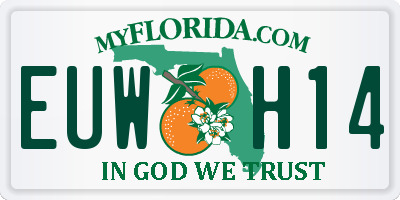FL license plate EUWH14