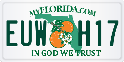 FL license plate EUWH17