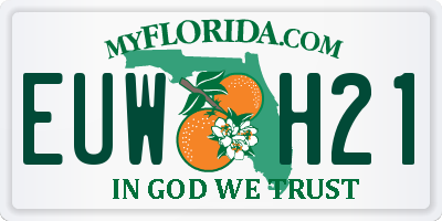 FL license plate EUWH21