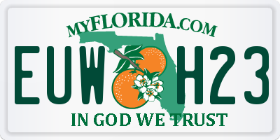 FL license plate EUWH23