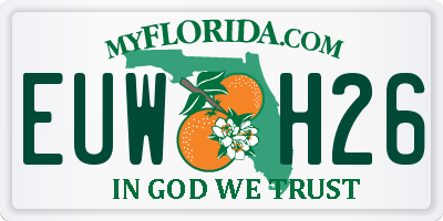FL license plate EUWH26