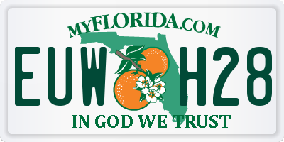 FL license plate EUWH28