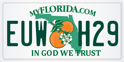 FL license plate EUWH29