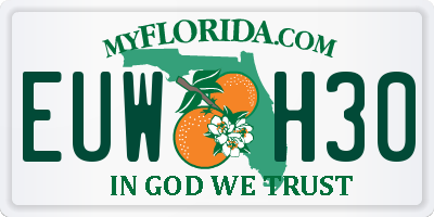 FL license plate EUWH30