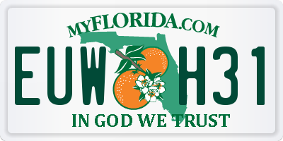 FL license plate EUWH31