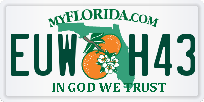FL license plate EUWH43