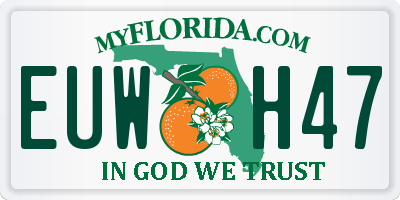 FL license plate EUWH47