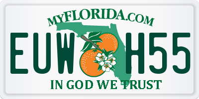 FL license plate EUWH55