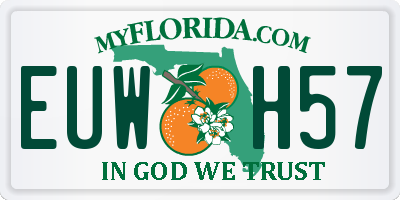 FL license plate EUWH57