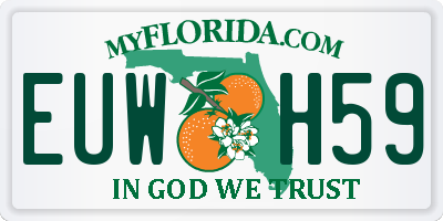 FL license plate EUWH59