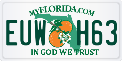 FL license plate EUWH63