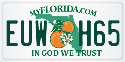 FL license plate EUWH65