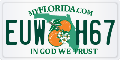 FL license plate EUWH67