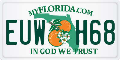 FL license plate EUWH68