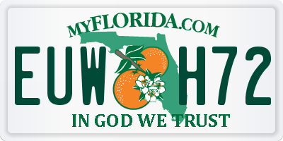 FL license plate EUWH72