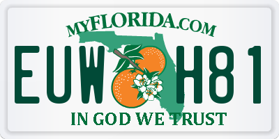 FL license plate EUWH81