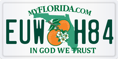 FL license plate EUWH84
