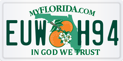 FL license plate EUWH94