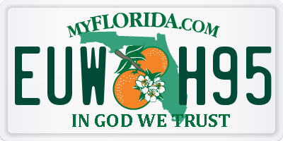 FL license plate EUWH95
