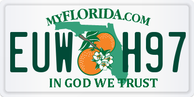 FL license plate EUWH97