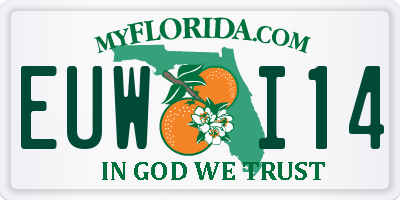 FL license plate EUWI14