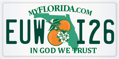 FL license plate EUWI26