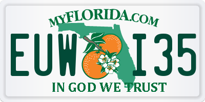 FL license plate EUWI35
