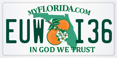 FL license plate EUWI36