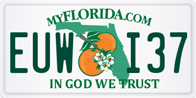 FL license plate EUWI37
