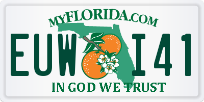 FL license plate EUWI41