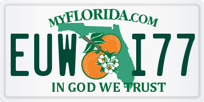 FL license plate EUWI77