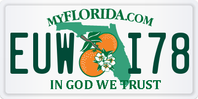 FL license plate EUWI78