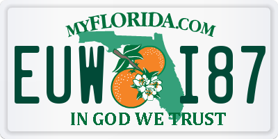 FL license plate EUWI87