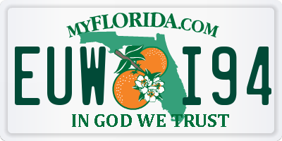 FL license plate EUWI94