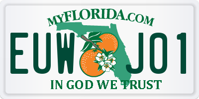 FL license plate EUWJ01