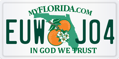 FL license plate EUWJ04