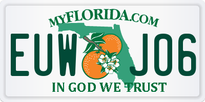 FL license plate EUWJ06