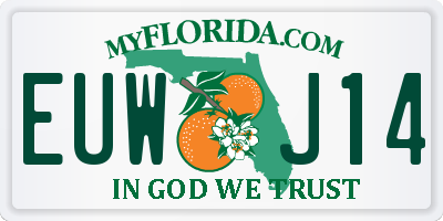 FL license plate EUWJ14
