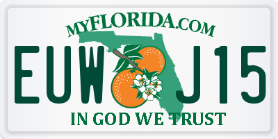 FL license plate EUWJ15