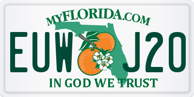 FL license plate EUWJ20