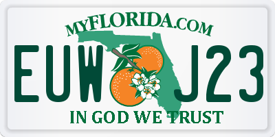 FL license plate EUWJ23