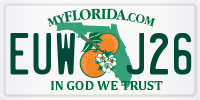 FL license plate EUWJ26