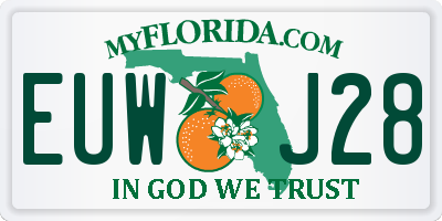 FL license plate EUWJ28