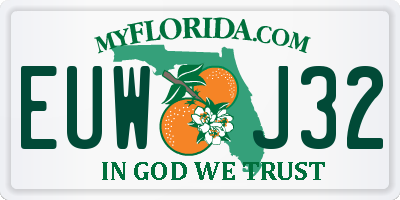 FL license plate EUWJ32