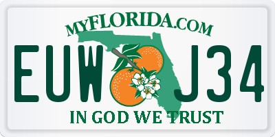 FL license plate EUWJ34