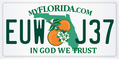 FL license plate EUWJ37